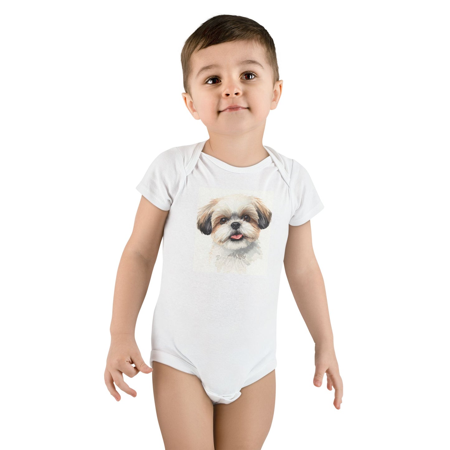 Boy and girl short sleeve bodysuit set