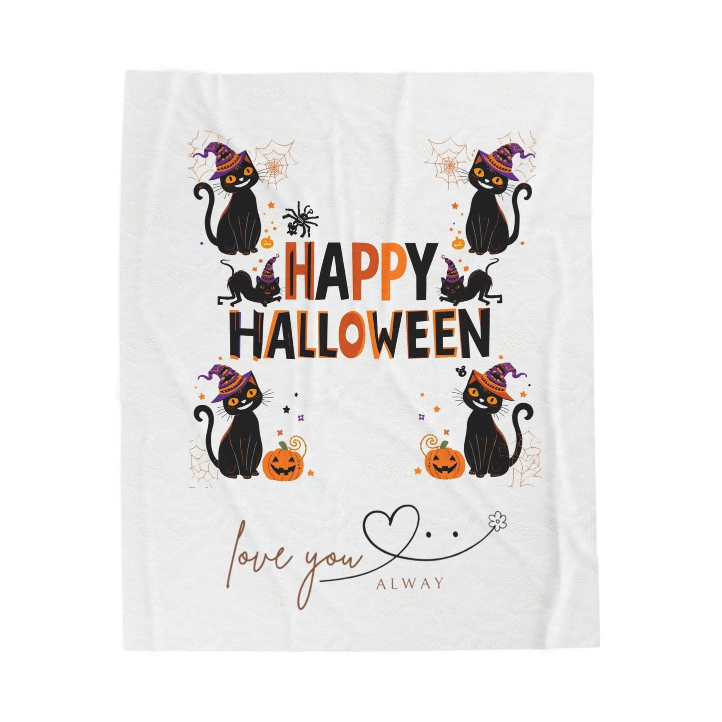 Cozy Halloween Velveteen Plush Blanket | Soft Throw for Spooky Nights, Halloween Decor, Gift for Kids & Adults, Fall Essentials
