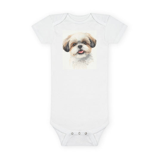 Boy and girl short sleeve bodysuit set