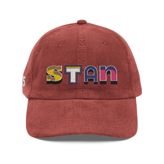 Vintage Embroidered Corduroy Cap with Love You Heart, Stylish Gift for Outdoor Adventures, Casual Days, Birthdays, Valentine's Day