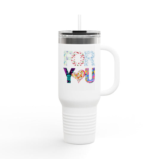 Floral Insulated Travel Mug, 40oz - Perfect Gift for Tea and Coffee Lovers, Summer Adventures, Personalized for You, Eco-Friendly [...]