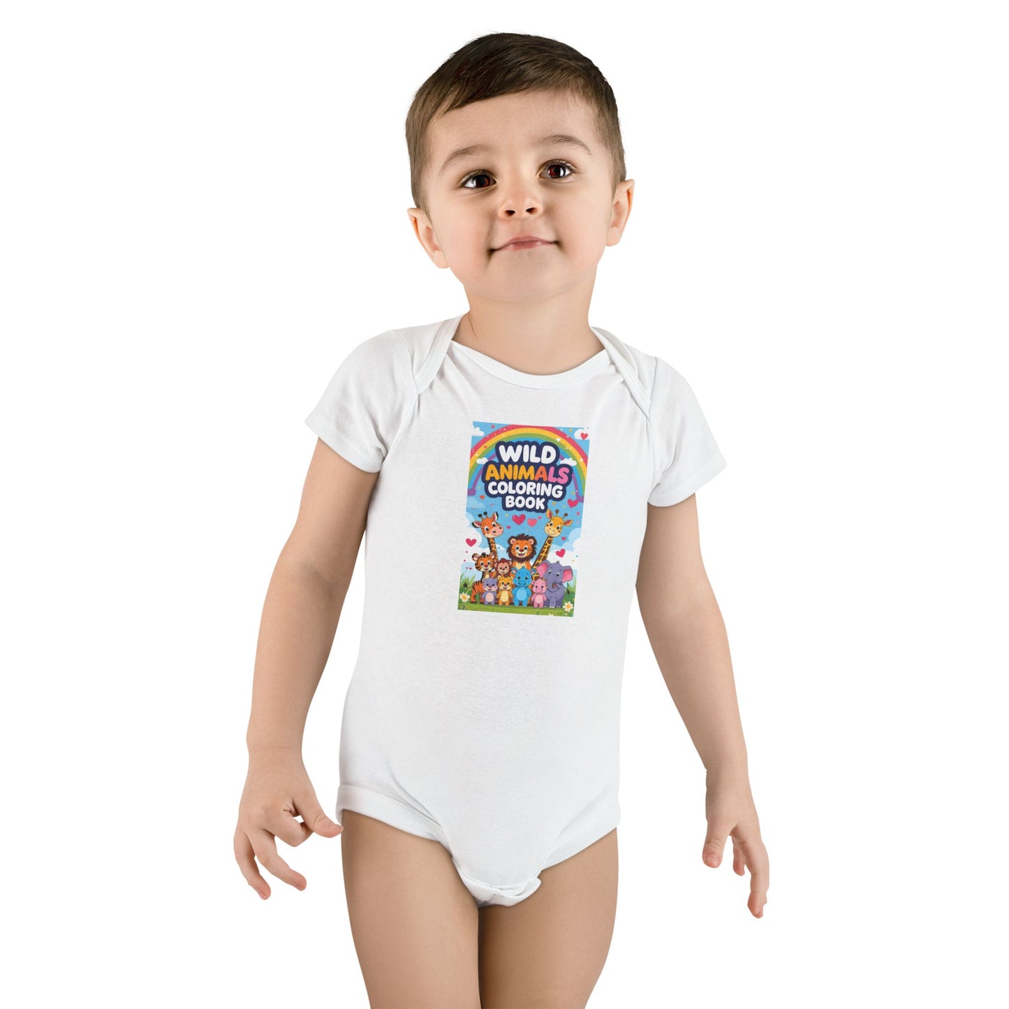 Boy and girl short sleeve bodysuit set