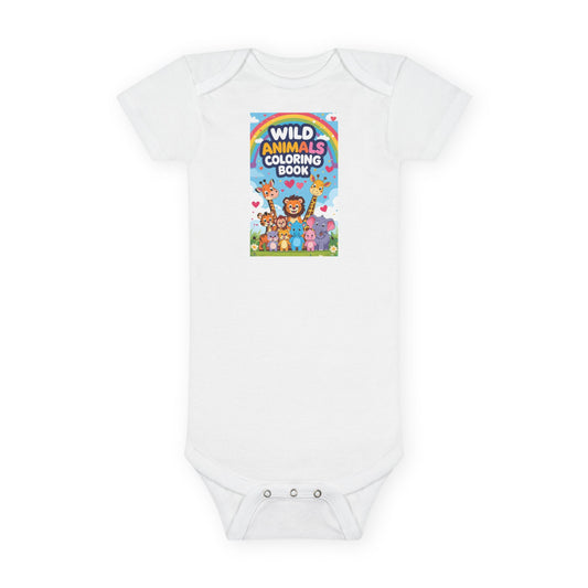 Boy and girl short sleeve bodysuit set