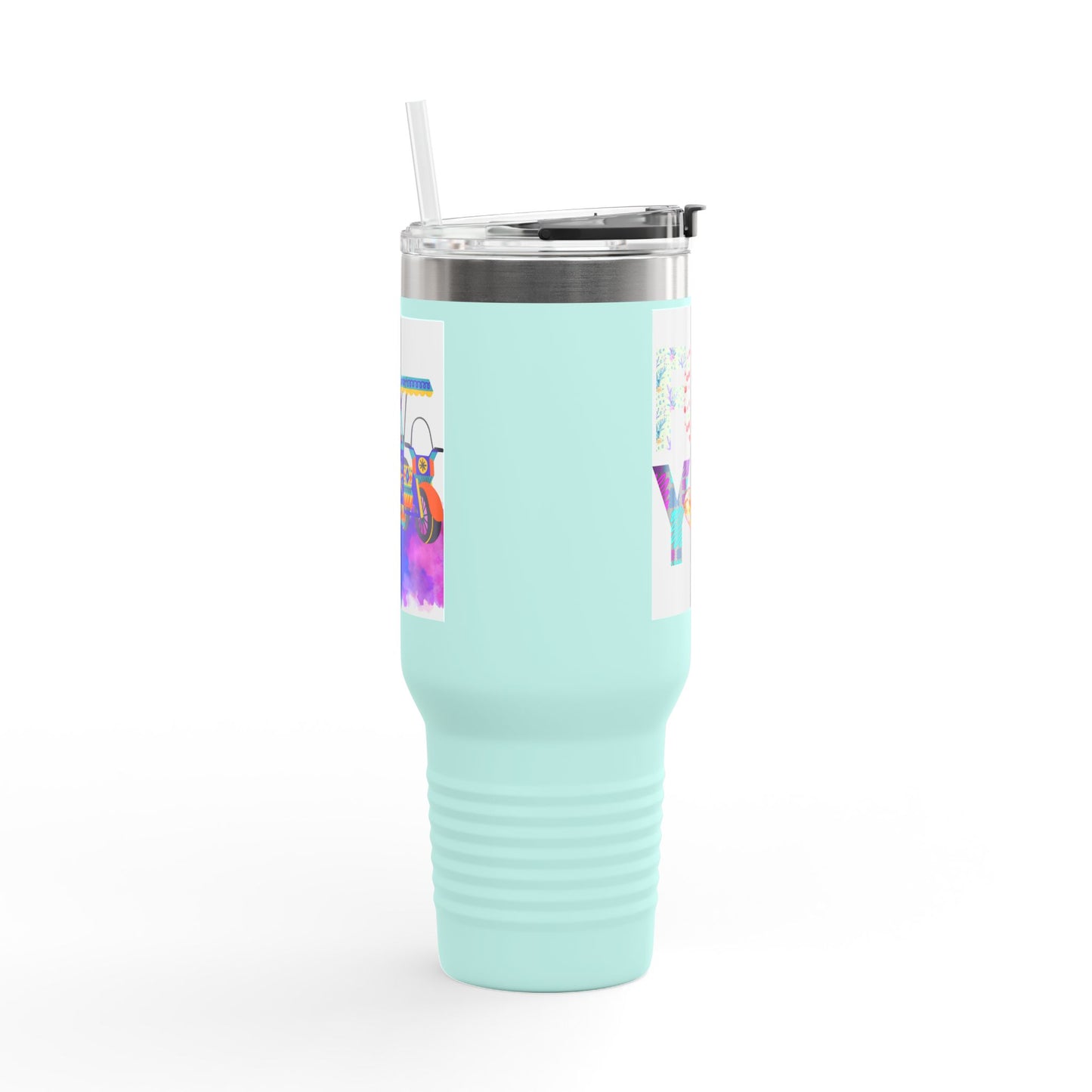 Floral Insulated Travel Mug, 40oz - Perfect Gift for Tea and Coffee Lovers, Summer Adventures, Personalized for You, Eco-Friendly [...]
