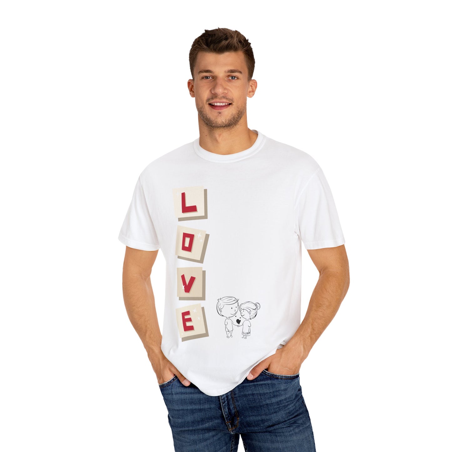 Moon and Back Love T-Shirt, Unisex Garment-Dyed Tee, Gift for Him or Her, Anniversary Shirt, Cute Couple Shirt, Romantic Apparel, [...]