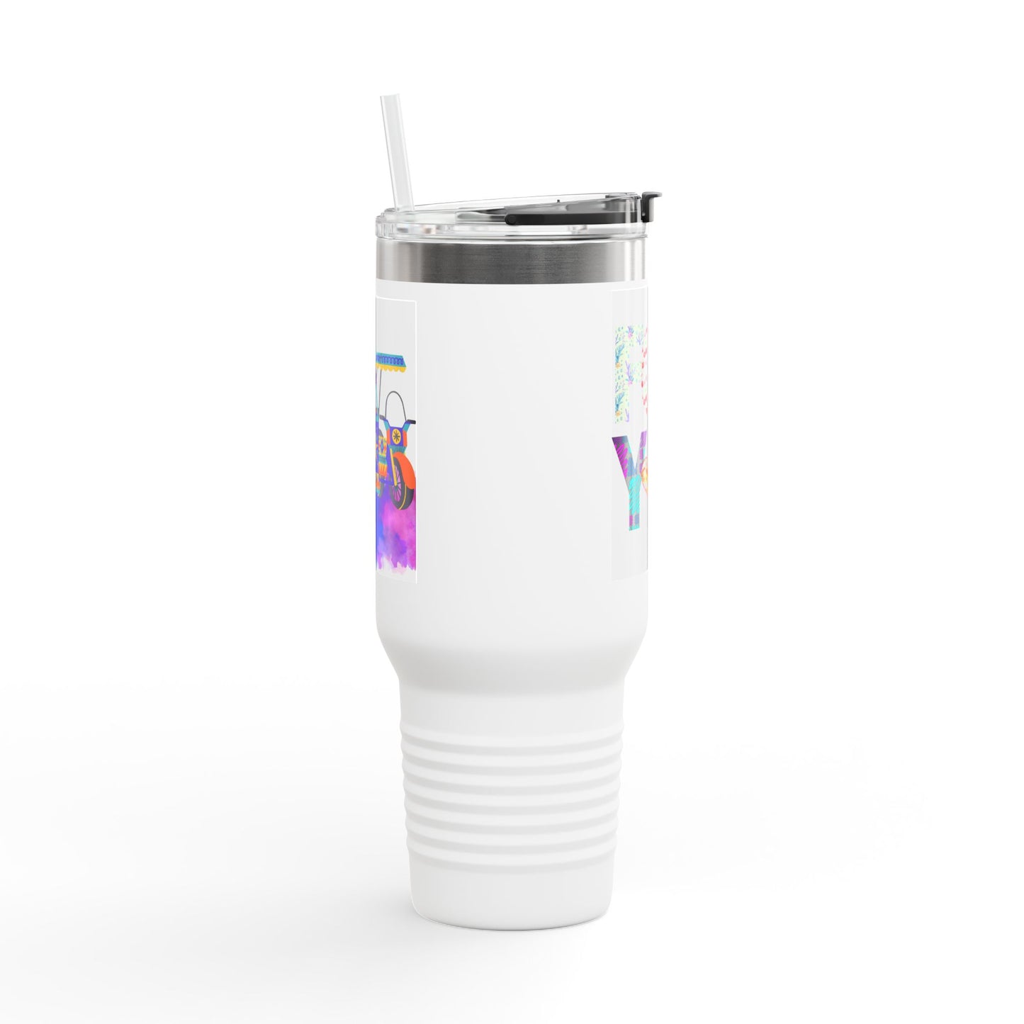 Floral Insulated Travel Mug, 40oz - Perfect Gift for Tea and Coffee Lovers, Summer Adventures, Personalized for You, Eco-Friendly [...]
