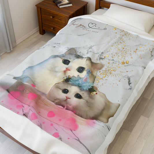 Cozy so cute Velveteen Plush Blanket | Soft Throw  Decor, Gift for Kids & Adults, Fall Essentials