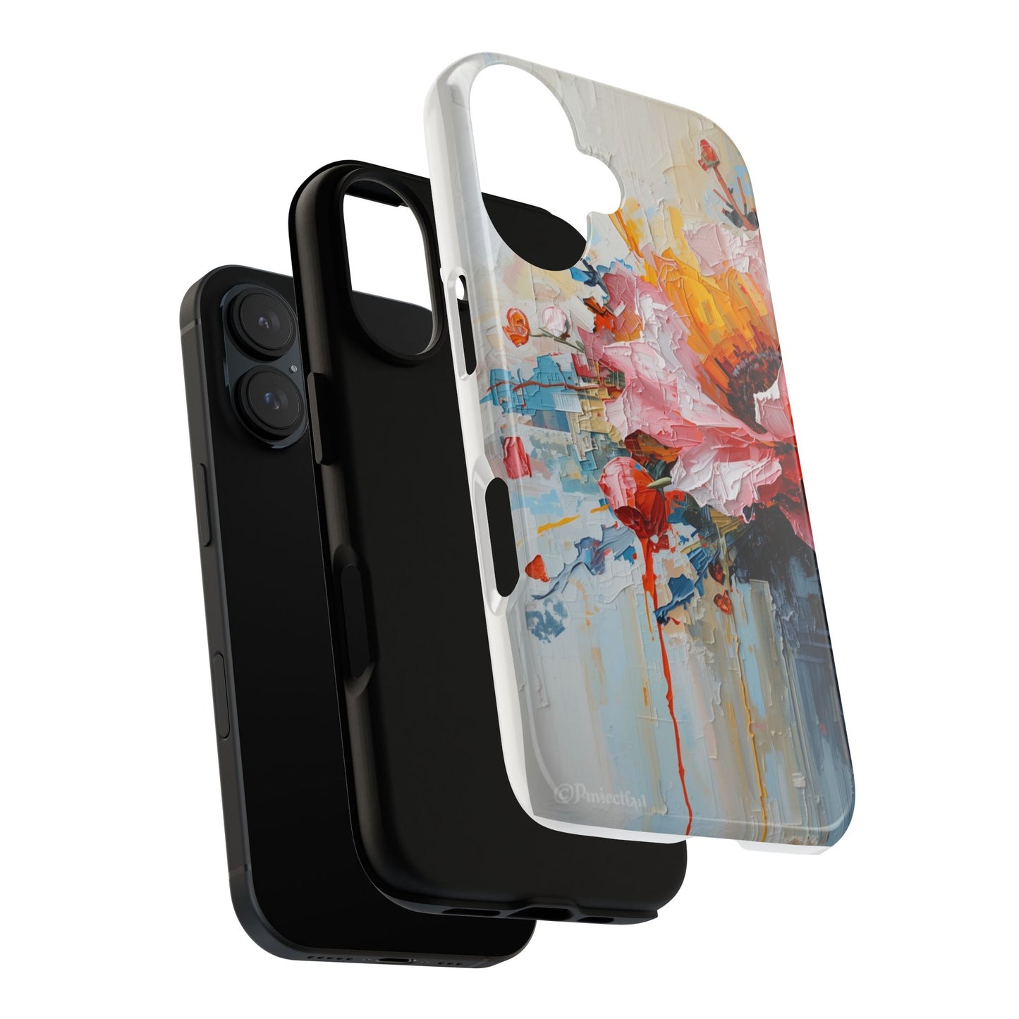 Floral Phone Case I Phone 16, Tough Cases, Durable Phone Cover, Colorful Floral Design, Gift for Her, Stylish Protection